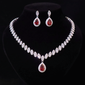 Waterdrop Necklace Earrings Set – Formal Jewelry