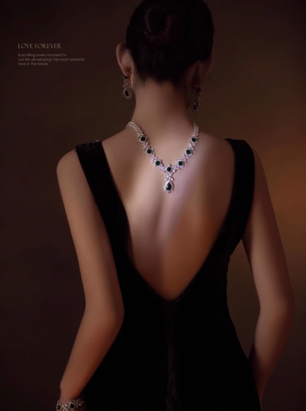 Waterdrop necklace, earrings, ring, bracelet set - formal jewelry set - 图片 2