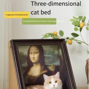 Let your cat relax in the oil painting (cat scratching board stress-relieving toy)